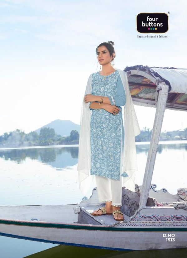 Four Buttons Presents  Launch Four Gems Vol 2 Viscose Silk With Lakhnavi Style Readymade Suits Wholesale Rate In Surat