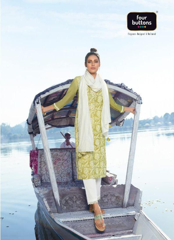 Four Buttons Presents  Launch Four Gems Vol 2 Viscose Silk With Lakhnavi Style Readymade Suits Wholesale Rate In Surat