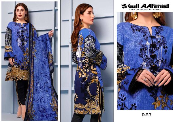 Gul Ahmed Presents Gul Ahmad Vol 6 Lawn Collection Printed Ladies Suits Wholesale Rate In Surat