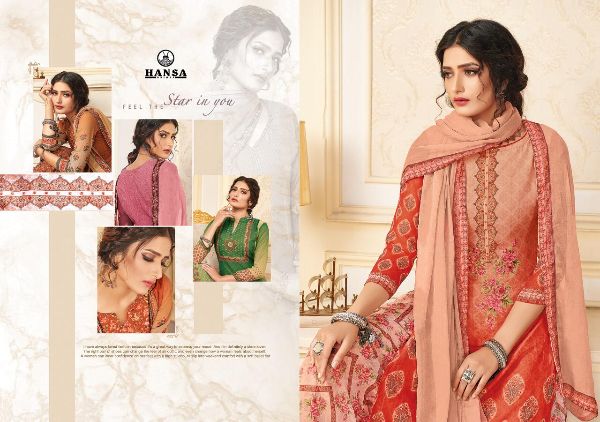 Hansa Presnets Era Georgette Digital Print Party And Festival Wear Salwar Suits Wholesale Rate In Surat