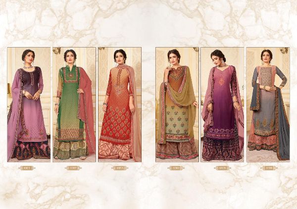 Hansa Presnets Era Georgette Digital Print Party And Festival Wear Salwar Suits Wholesale Rate In Surat