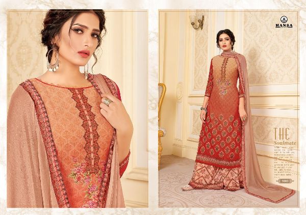 Hansa Presnets Era Georgette Digital Print Party And Festival Wear Salwar Suits Wholesale Rate In Surat