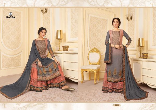Hansa Presnets Era Georgette Digital Print Party And Festival Wear Salwar Suits Wholesale Rate In Surat