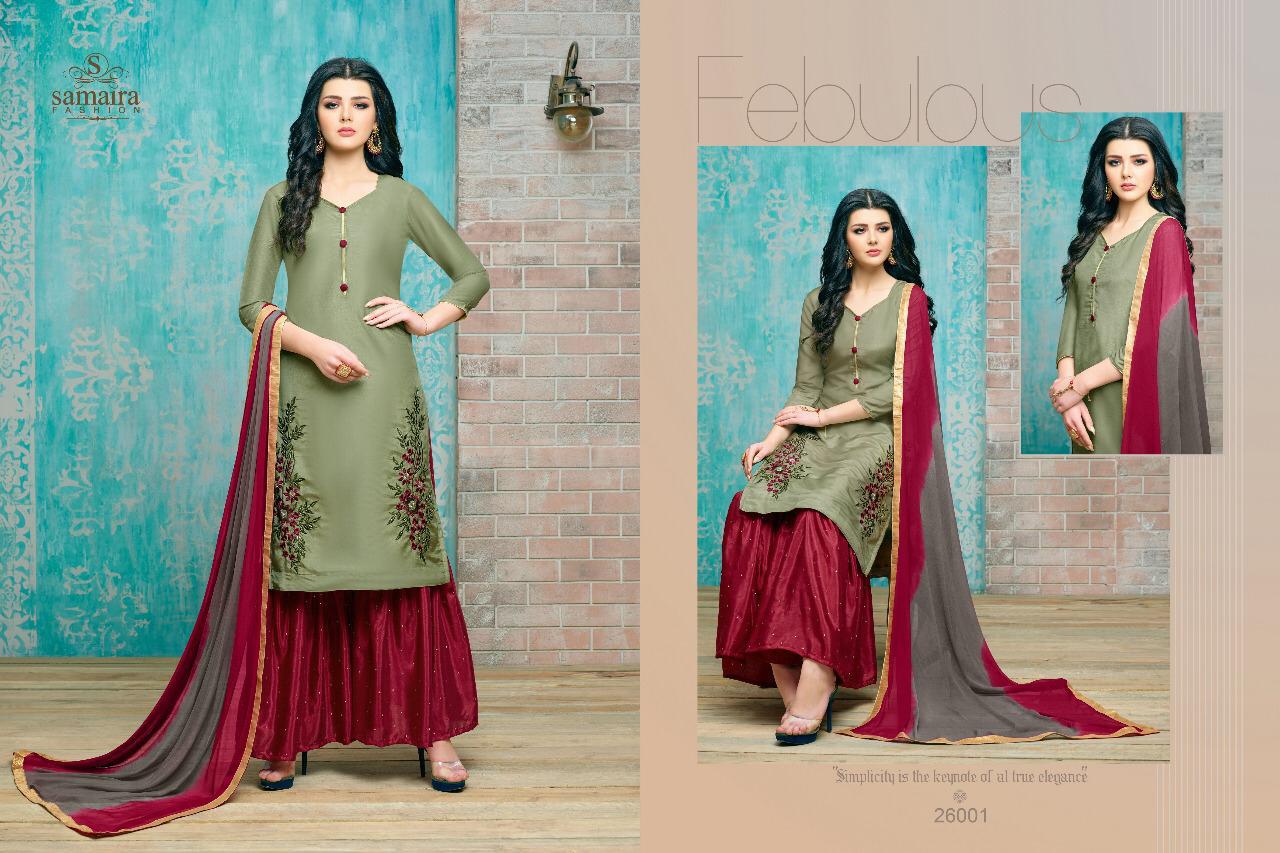 Samaira Fashion Presents  Mario Catalog Upada Silk With Embroidery Work Punjabi Suits Collection Wholesale Rate