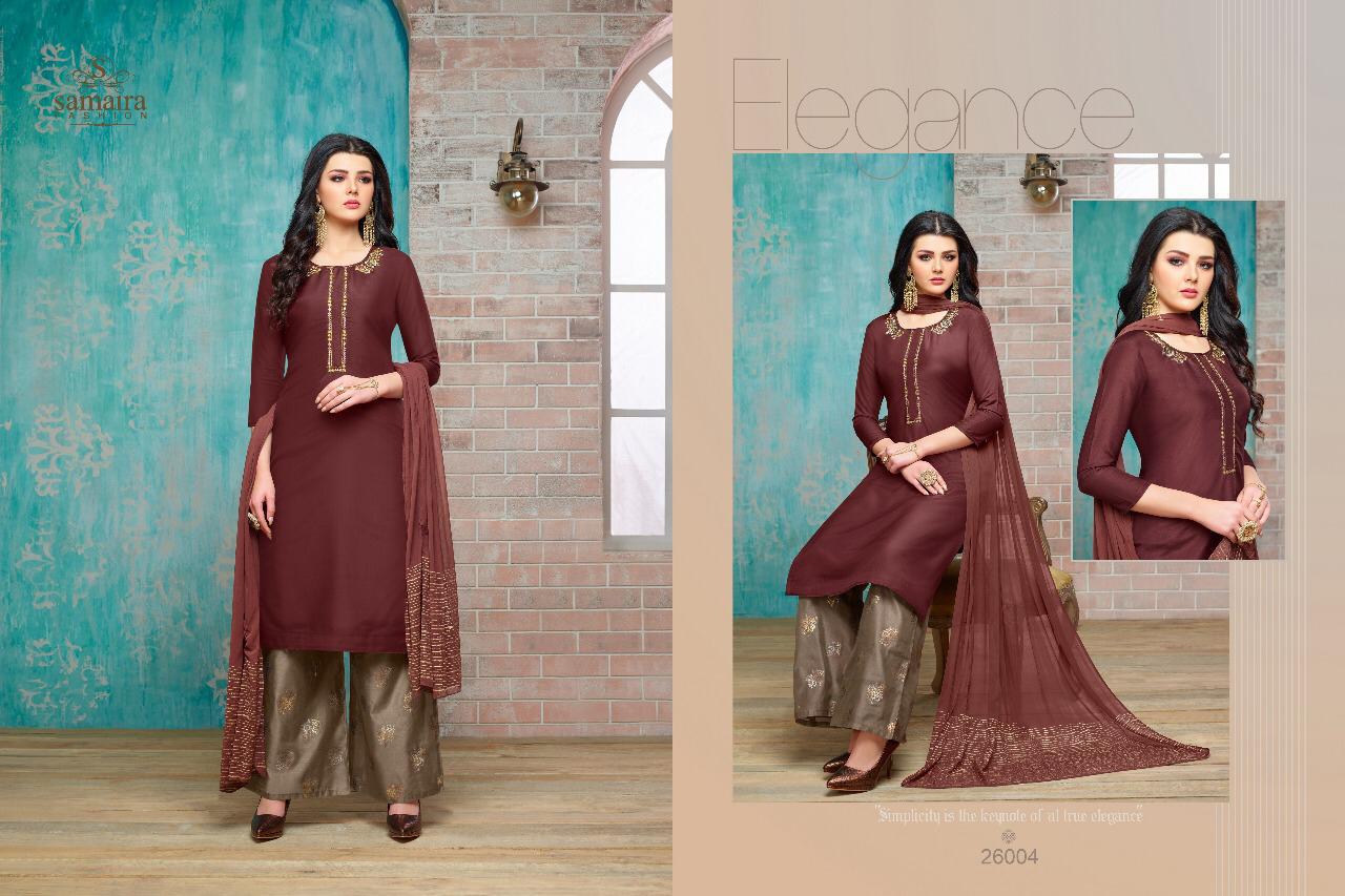 Samaira Fashion Presents  Mario Catalog Upada Silk With Embroidery Work Punjabi Suits Collection Wholesale Rate