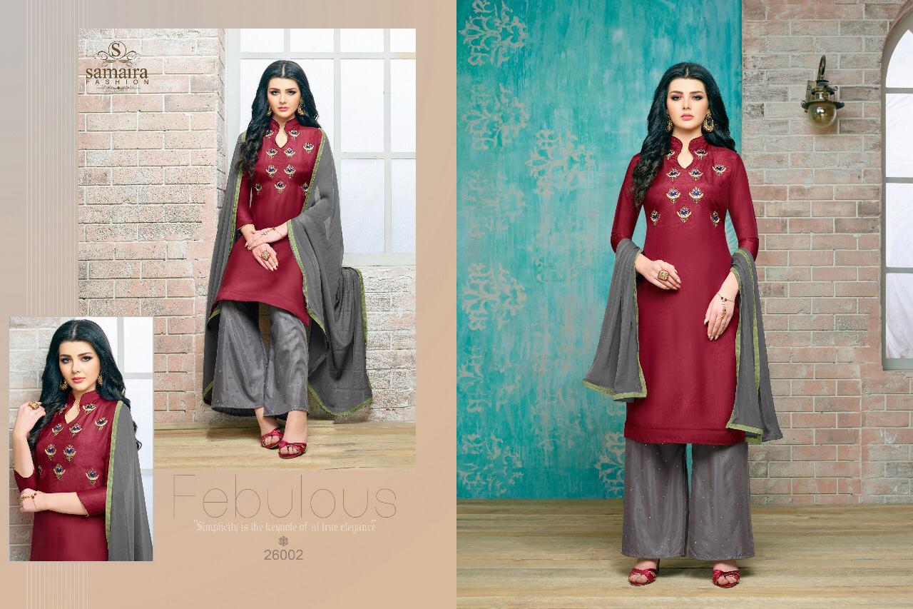 Samaira Fashion Presents  Mario Catalog Upada Silk With Embroidery Work Punjabi Suits Collection Wholesale Rate