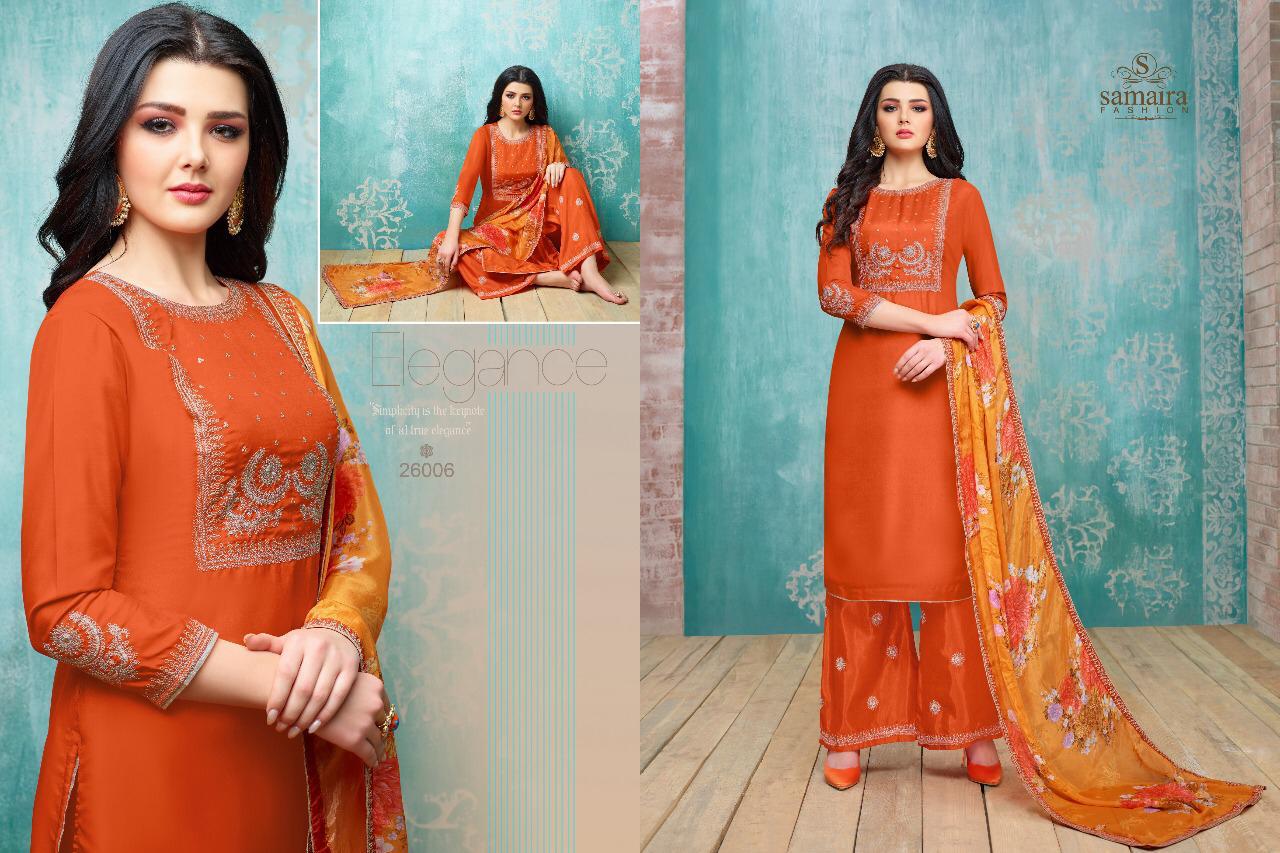 Samaira Fashion Presents  Mario Catalog Upada Silk With Embroidery Work Punjabi Suits Collection Wholesale Rate