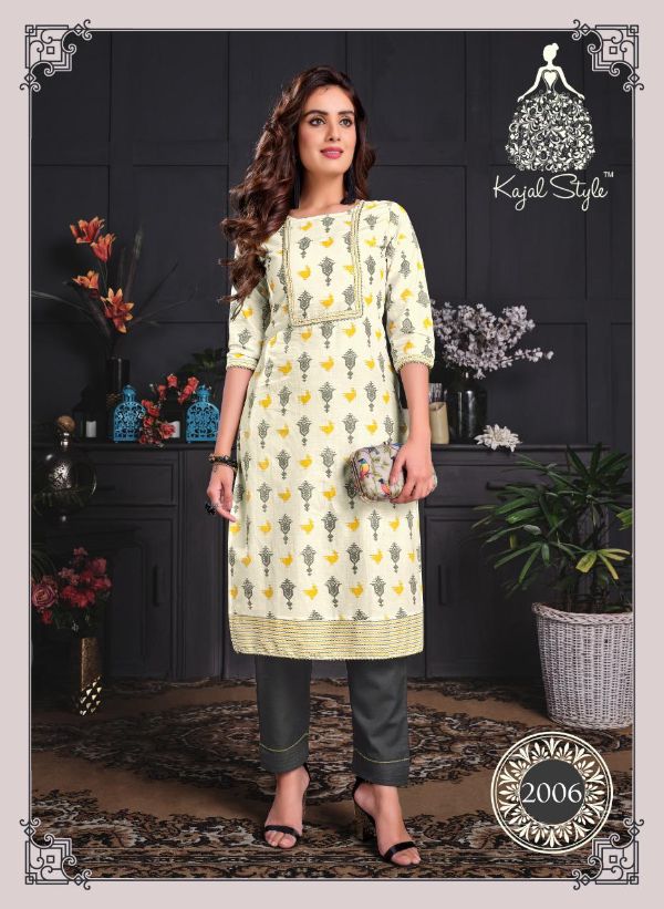 Kajal Fashion Presnets  Paradise Vol 2 Rayon Kurti With Pant And Gown Collection Wholesale Rate In Surat