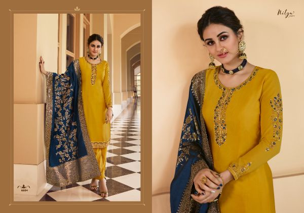 Lt Nitya Presnets  Vol 166 Satin Georgette Eid Special Designer Fancy Suits Wholesale Rate In Surat