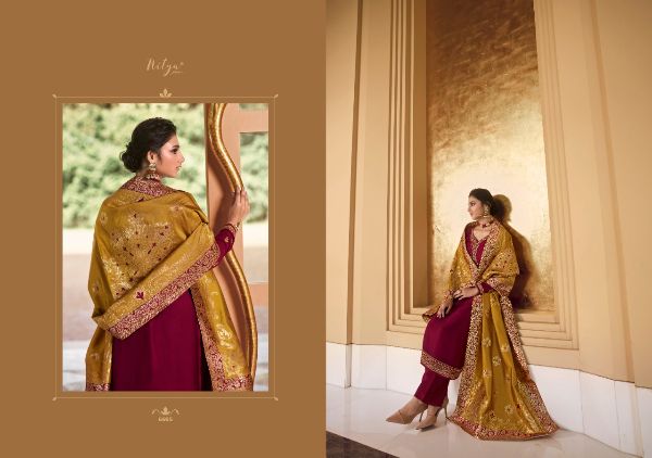 Lt Nitya Presnets  Vol 166 Satin Georgette Eid Special Designer Fancy Suits Wholesale Rate In Surat