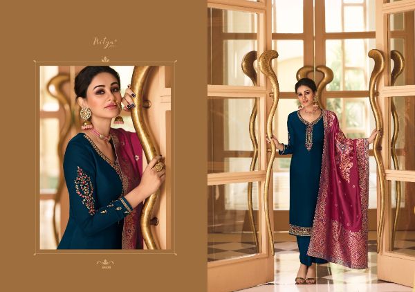 Lt Nitya Presnets  Vol 166 Satin Georgette Eid Special Designer Fancy Suits Wholesale Rate In Surat