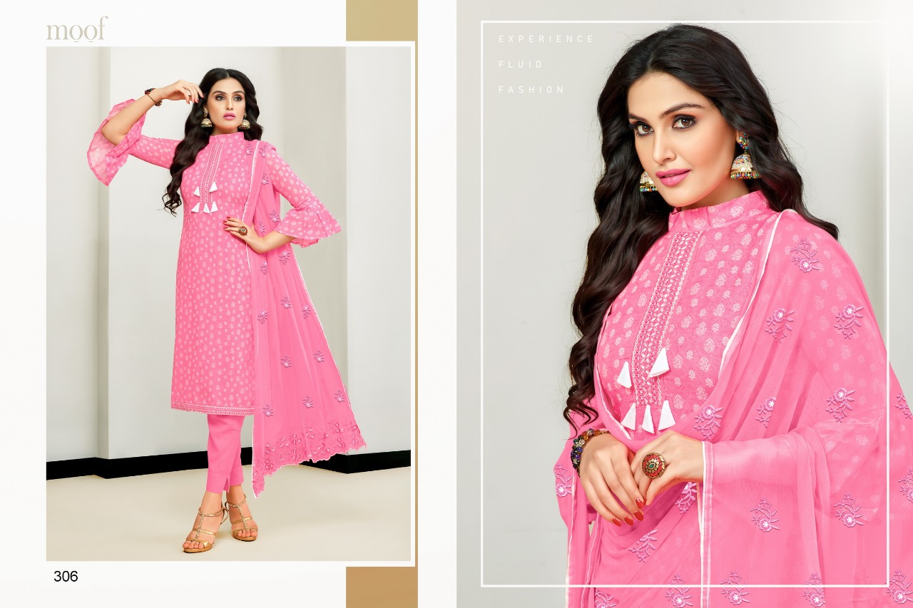 Moof Fashion Presnets  Raziya Cotton Satin Summer Wear Latest Salwar Suit Collection Wholesale Rate In Surat