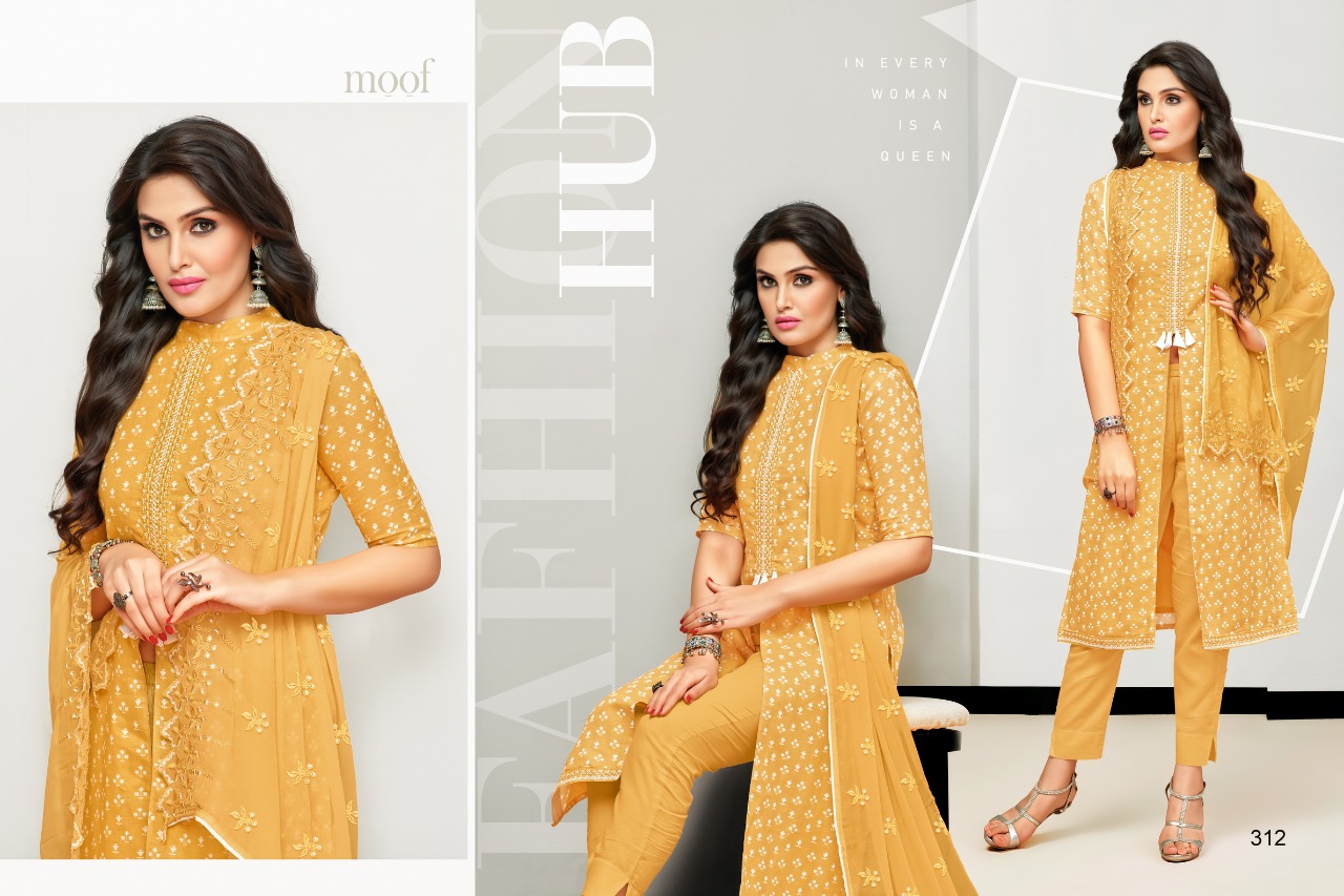 Moof Fashion Presnets  Raziya Cotton Satin Summer Wear Latest Salwar Suit Collection Wholesale Rate In Surat