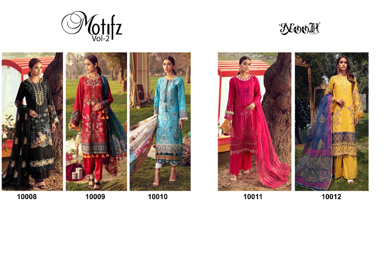 Noor Presnets Motifz Vol-2 Pure Cotton Premium Pakistani Collection Wholesale Rate In Surat