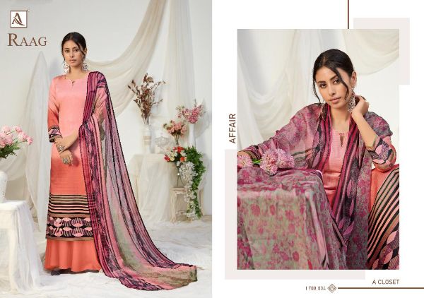 Alok Suits Presents  Raag Pure Jam Digital Printed Salwar Kameez Wholesale Rate In Surat