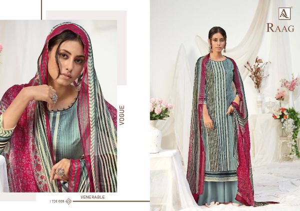 Alok Suits Presents  Raag Pure Jam Digital Printed Salwar Kameez Wholesale Rate In Surat