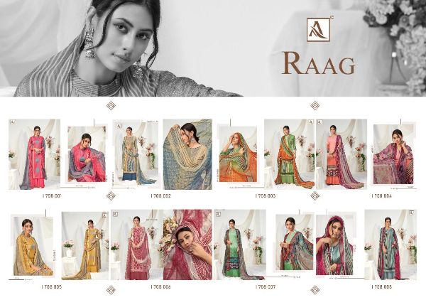 Alok Suits Presents  Raag Pure Jam Digital Printed Salwar Kameez Wholesale Rate In Surat