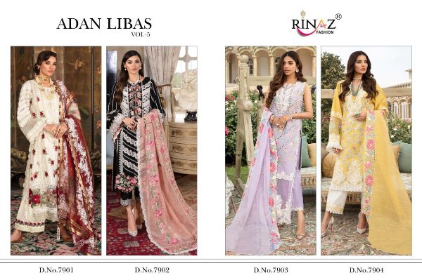 Rinaz Fashion Presents Adan Libas Vol 5 Pakistani Suit Wholesale Rate In Surat