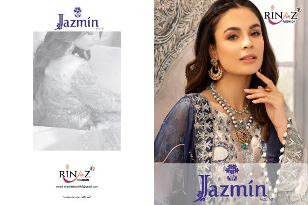 Rinaz Fashion Presnets  Jazmin Vol 16 Pakistani Georgette Embroidery Suits Latest Catalogue Wholesale Rate In Surat