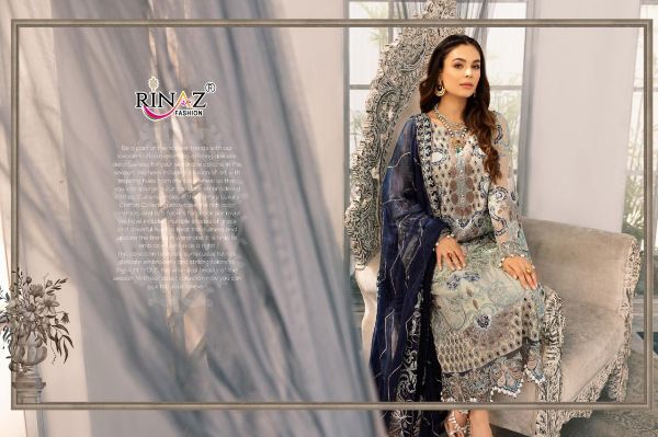 Rinaz Fashion Presnets  Jazmin Vol 16 Pakistani Georgette Embroidery Suits Latest Catalogue Wholesale Rate In Surat