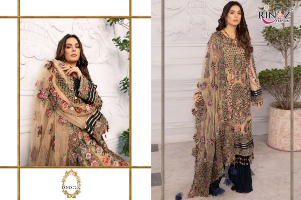 Rinaz Fashion Presnets  Jazmin Vol 16 Pakistani Georgette Embroidery Suits Latest Catalogue Wholesale Rate In Surat