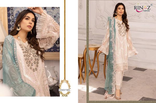 Rinaz Fashion Presnets  Jazmin Vol 16 Pakistani Georgette Embroidery Suits Latest Catalogue Wholesale Rate In Surat