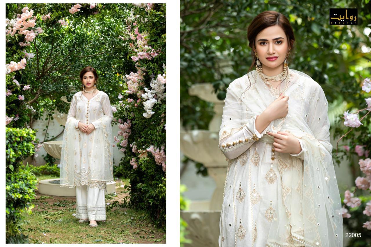 Rawayat Presents Sobia Nazir Designer Jam Cotton Embroidered Pakistani Concept Suit Collections At Wholesale Rate In Surat