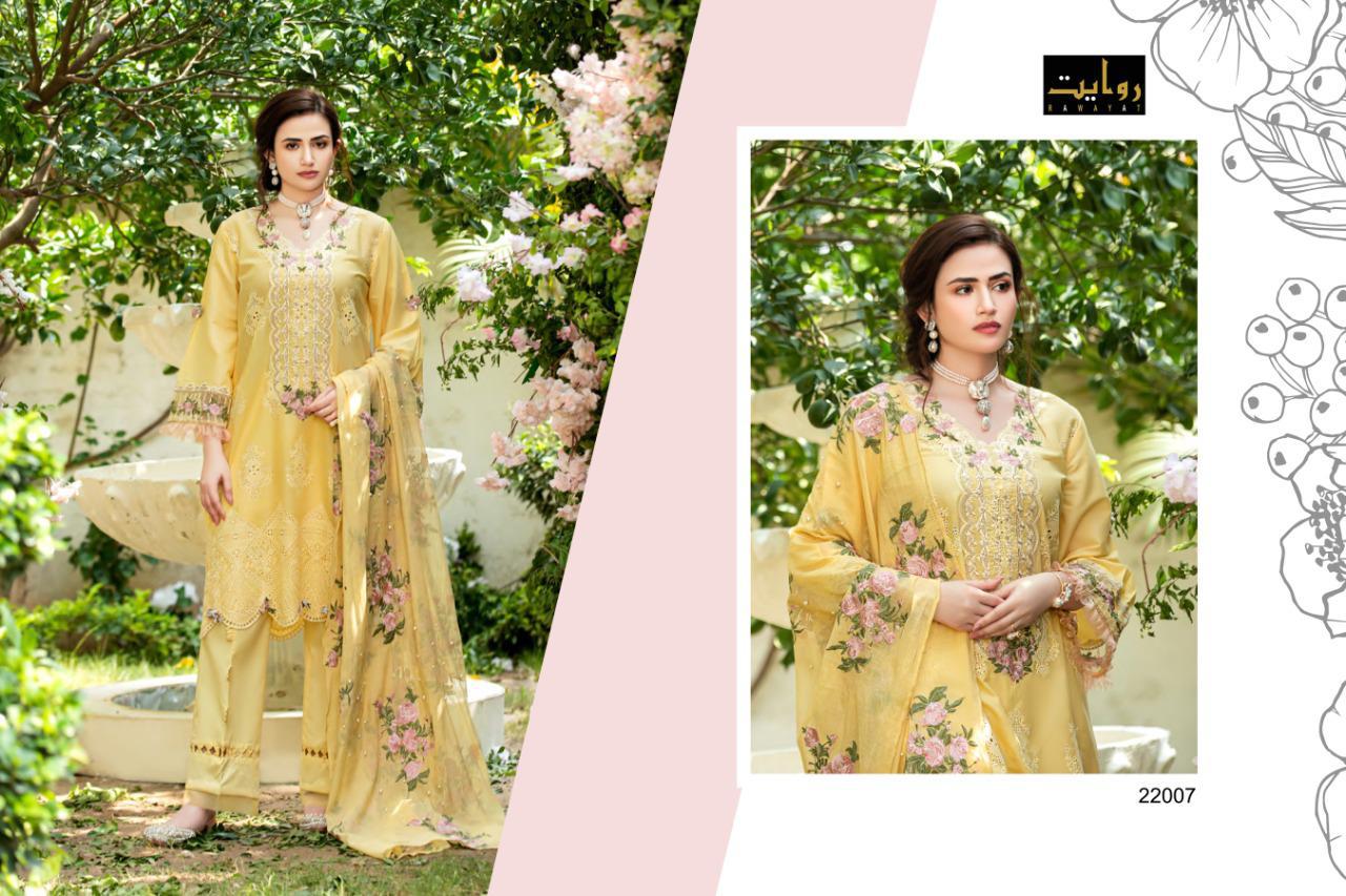 Rawayat Presents Sobia Nazir Designer Jam Cotton Embroidered Pakistani Concept Suit Collections At Wholesale Rate In Surat