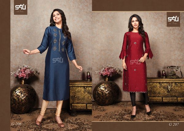 S4u Shivali Presents Glamour Vol 2 Chinon Silk Comfortable Look Kurti Wholesale Rate  In Surat