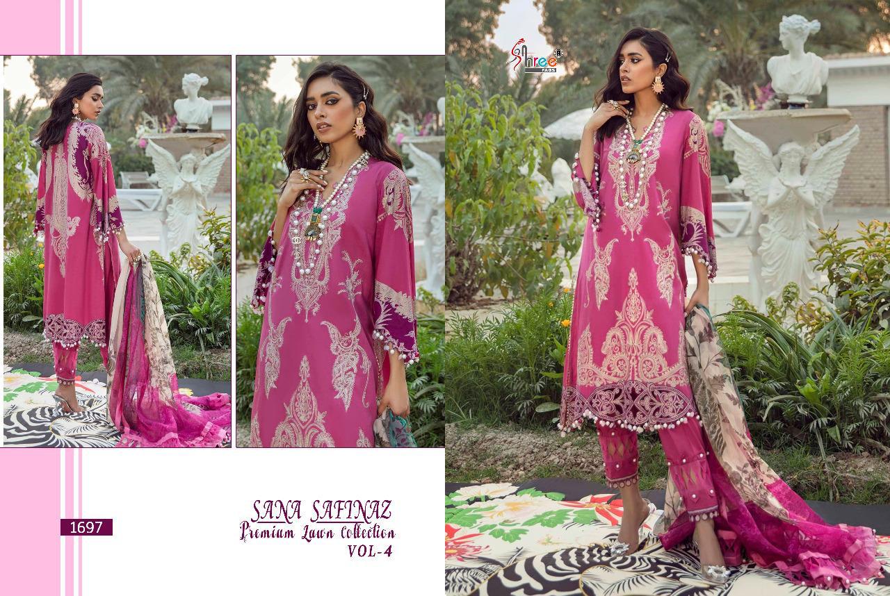Shree Fabs Present Sana Safinaz Premium Lawn Collection Vol4 Salwar Suit At Wholesale Rate In Surat