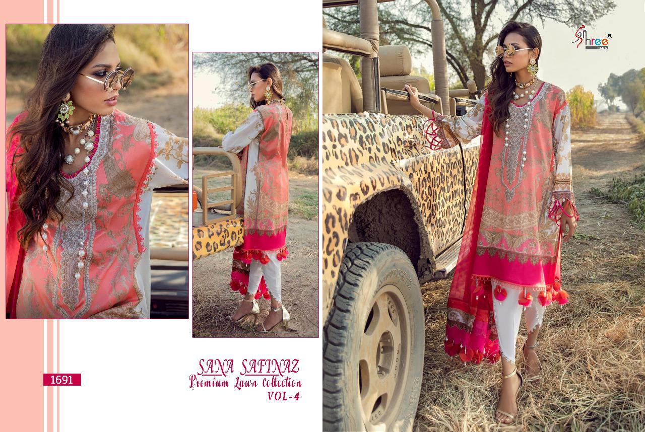 Shree Fabs Present Sana Safinaz Premium Lawn Collection Vol4 Salwar Suit At Wholesale Rate In Surat