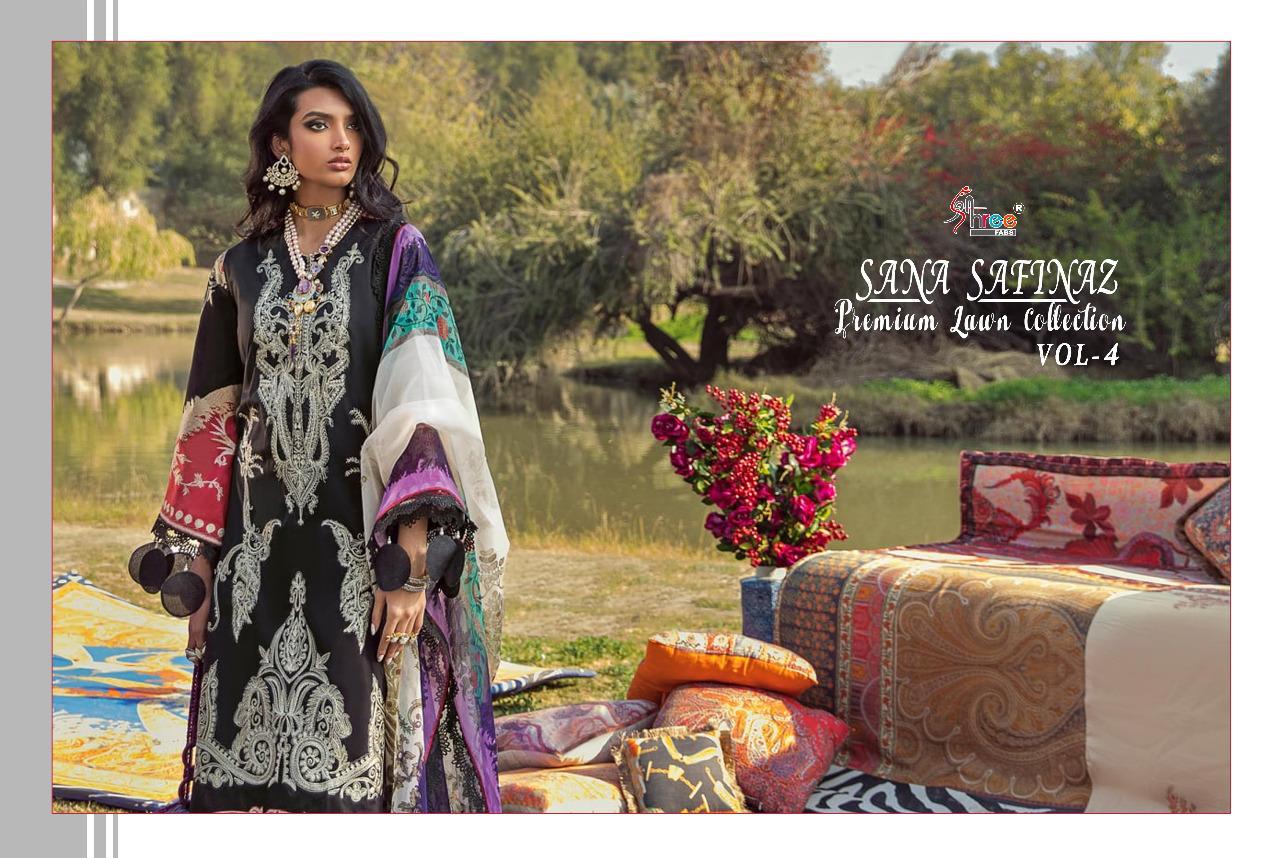 Shree Fabs Present Sana Safinaz Premium Lawn Collection Vol4 Salwar Suit At Wholesale Rate In Surat