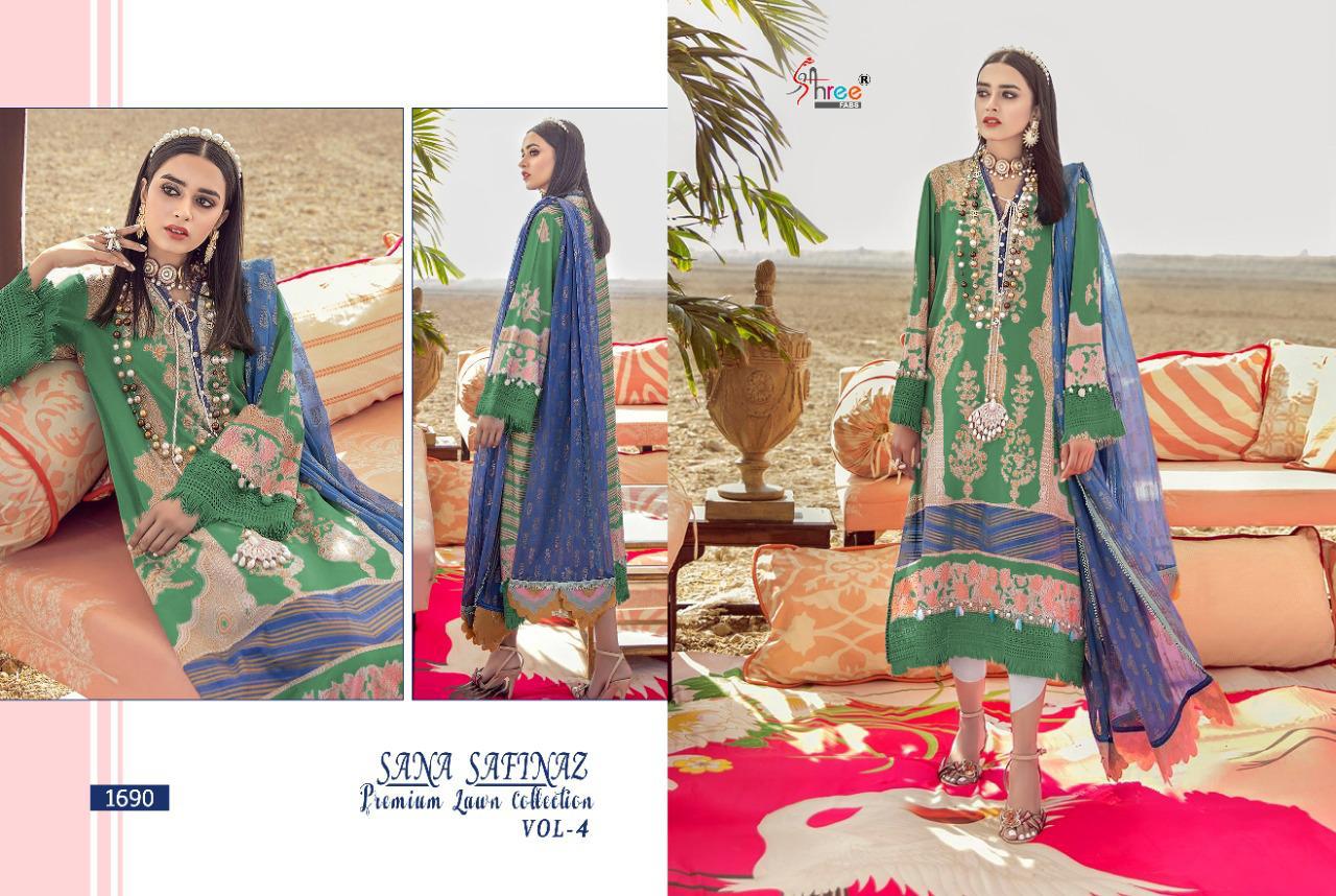 Shree Fabs Present Sana Safinaz Premium Lawn Collection Vol4 Salwar Suit At Wholesale Rate In Surat