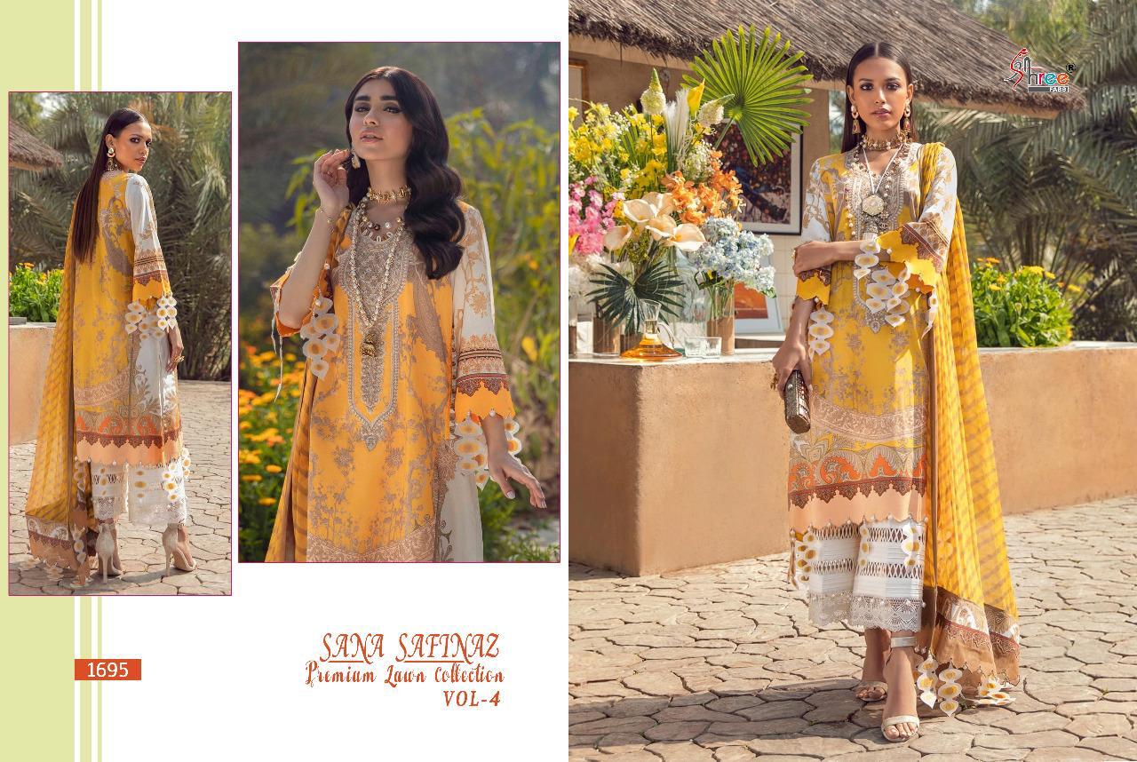 Shree Fabs Present Sana Safinaz Premium Lawn Collection Vol4 Salwar Suit At Wholesale Rate In Surat