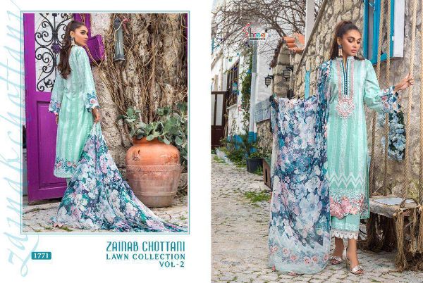 Shree Fabs  Presnets Zainab Chottani Lawn Collection Vol-2 Salwar Suit Wholesale Rate In Surat
