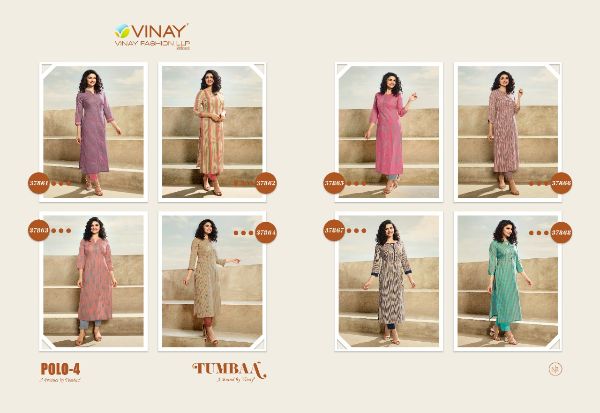 Vinay Fashion Presnets Tumbaa Skyline  Lawn Cotton Kurti With Cambric Cotton Pant Collection Wholesale Rate In Surat