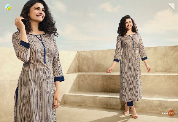 Vinay Fashion Presnets Tumbaa Skyline  Lawn Cotton Kurti With Cambric Cotton Pant Collection Wholesale Rate In Surat