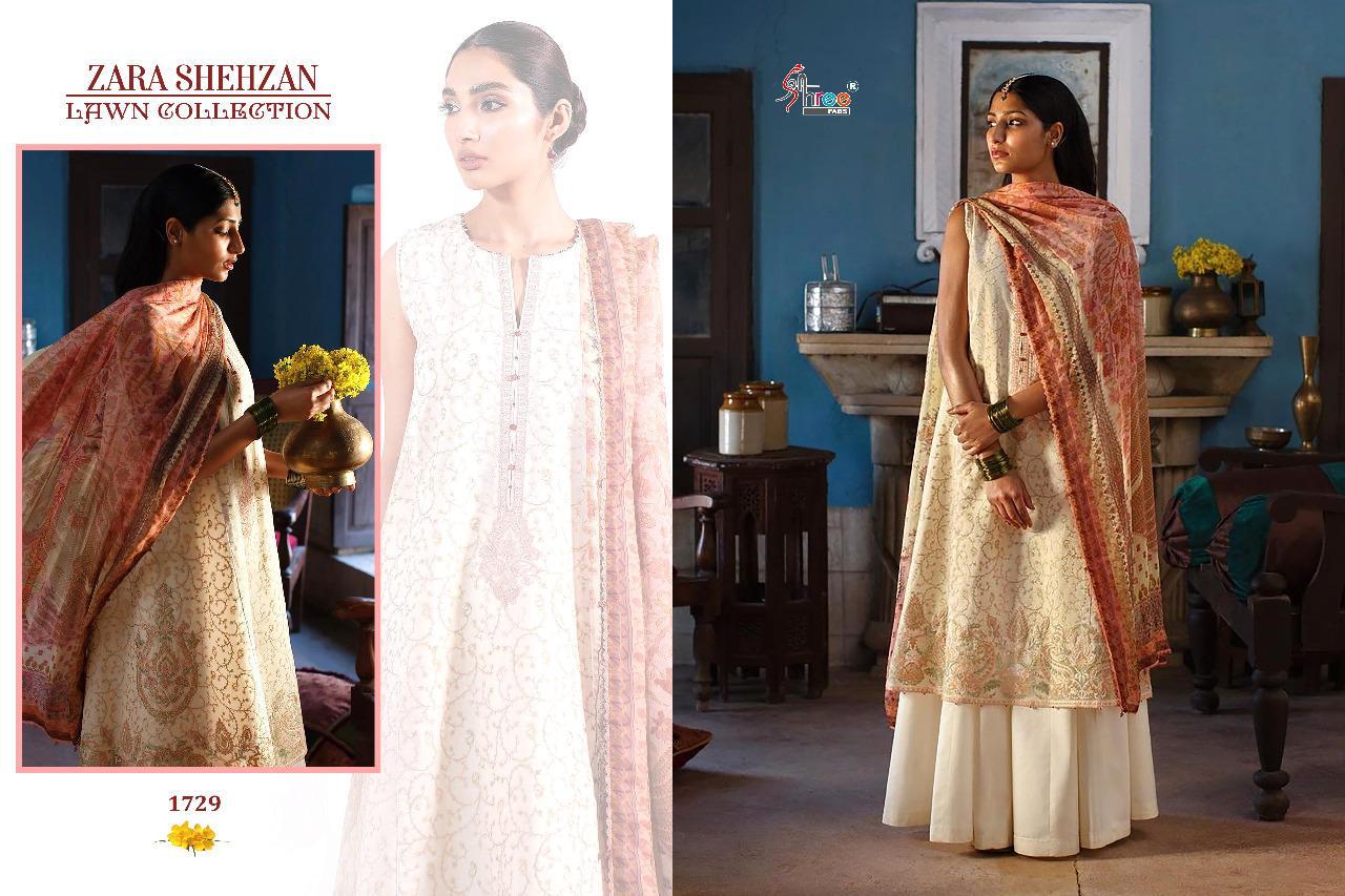 Shree Fabs Presents Zara Shehzan Lawn Collection Wholesale Rate In Surat