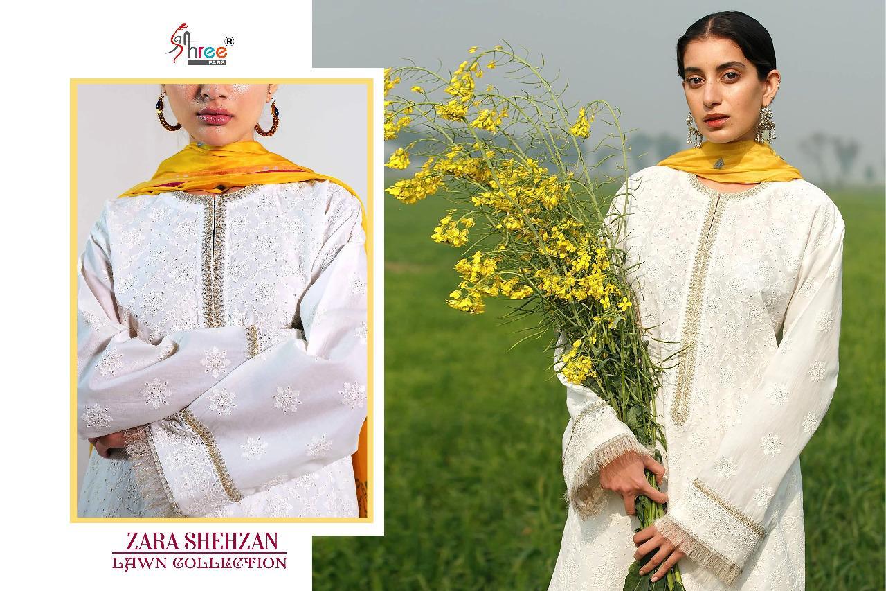 Shree Fabs Presents Zara Shehzan Lawn Collection Wholesale Rate In Surat