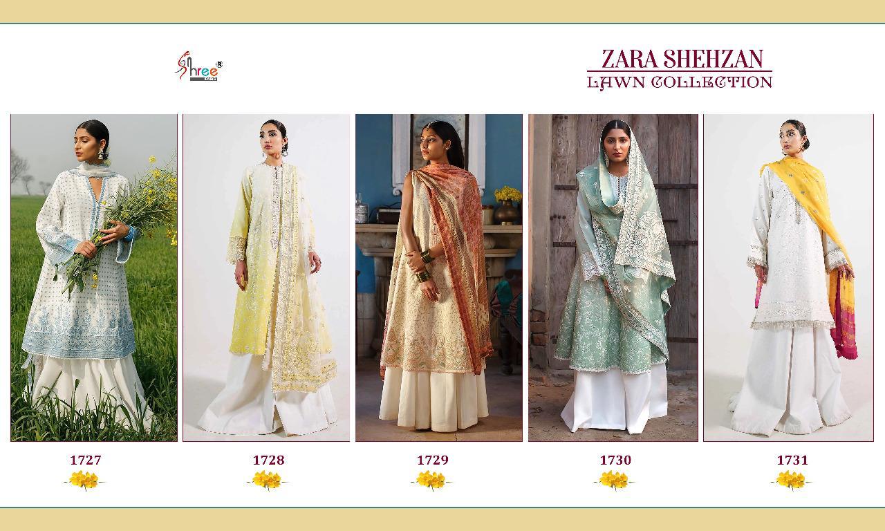 Shree Fabs Presents Zara Shehzan Lawn Collection Wholesale Rate In Surat