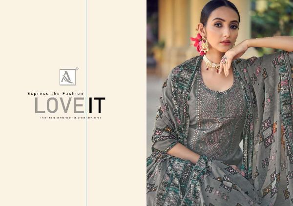 Alok Presnets  Nusrat E Patiyala Pure Jam Embroidery Punjabi Salwar Kameez Wholesale Rate In Surat