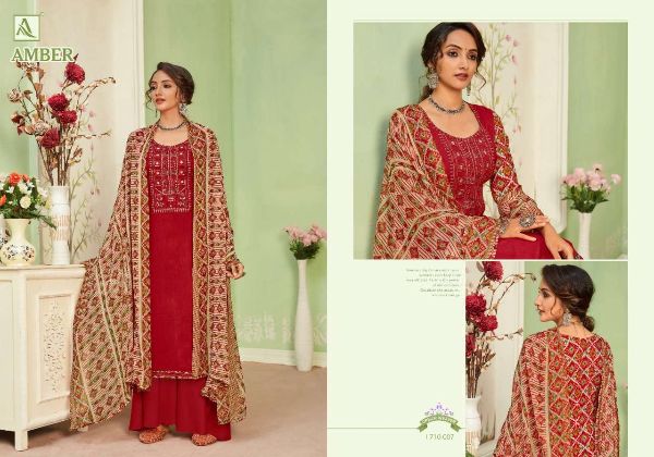 Alok Suit Presnets Amber Vol 2 Rayon Print Ladies Suits Dresses Wholesale Rate In Surat