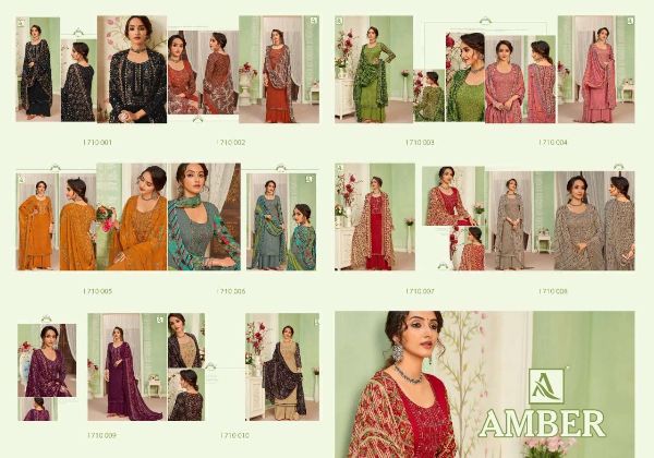 Alok Suit Presnets Amber Vol 2 Rayon Print Ladies Suits Dresses Wholesale Rate In Surat