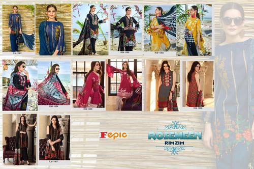 Fepic Presnets  Rosemeen Rimzim Pakistani Salwar Kameez Catalogue Wholesale Rate In Surat