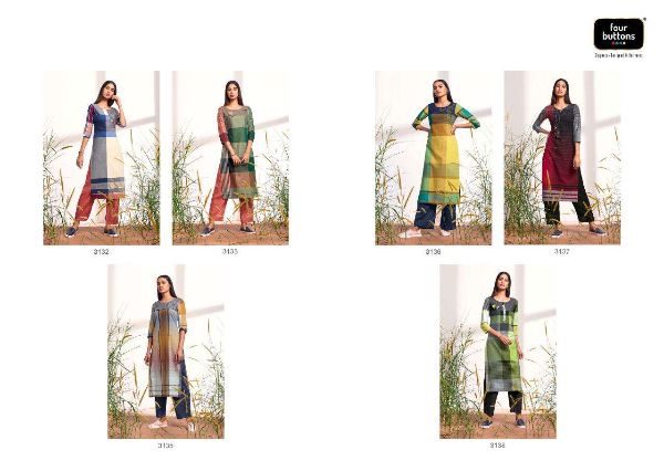 Four Buttons Presents Big Checks Cotton Kurti For Women Girls Summer Special Wholesale Rate In Surat