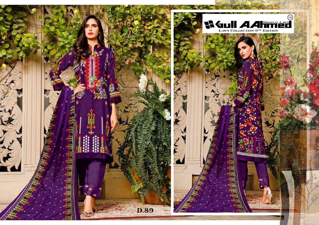 Gul Ahmed Presnets Pure Lawn Collection Vol-9 Karachi Print Collection Wholesale Rate In Surat
