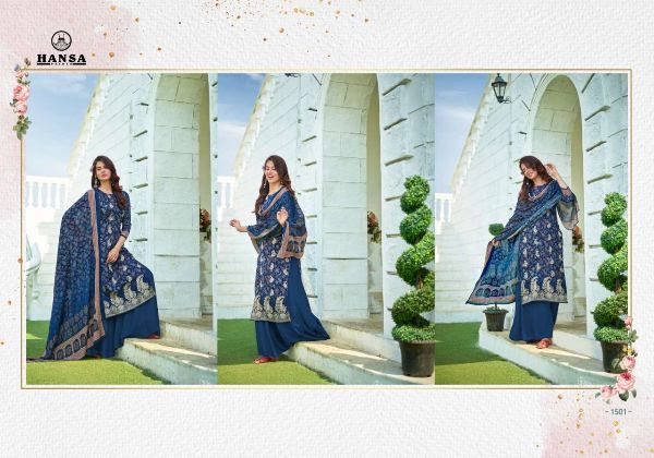 Hansa Presnets  Aastha Dola Jacquard Digital Printed Exclusive Dresses Wholesale Rate In Surat