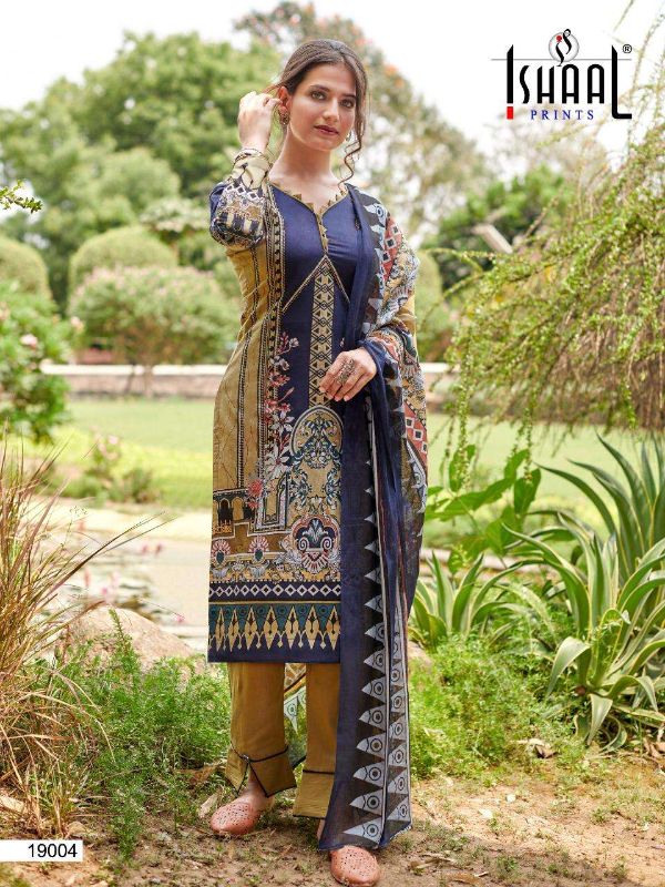 ishaal print gulmohar vol 19 pure lawn printed fancy dress material collection 1 2021 06 23 15 27 01