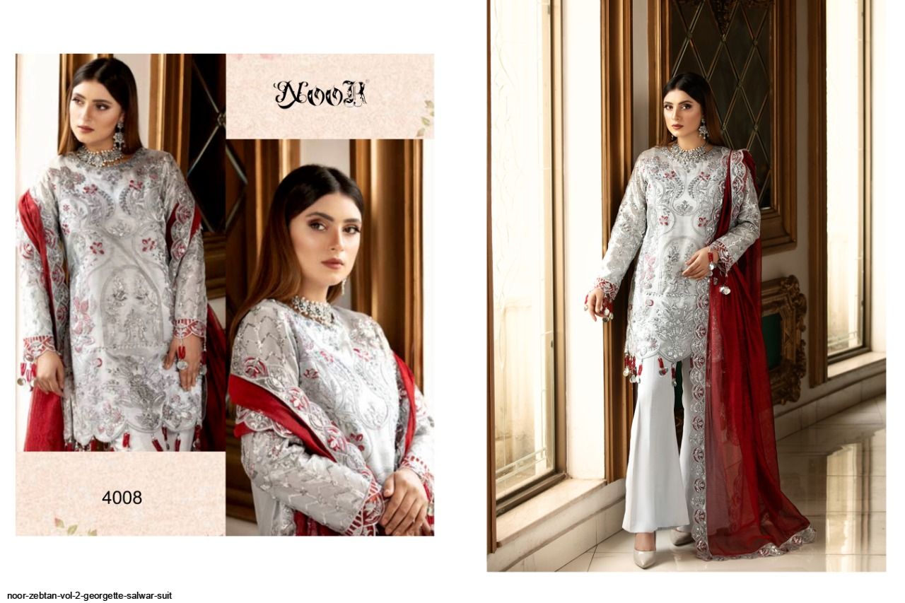 Noor Presnets  Zebtan Vol 2 Georgette Salwar Suit Wholesale Rate In Surat