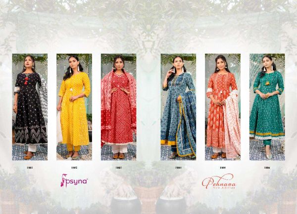 Psyna Presnets Pehnava Cotton Anarkali Readymade Suits Wholesale Rate In Surat
